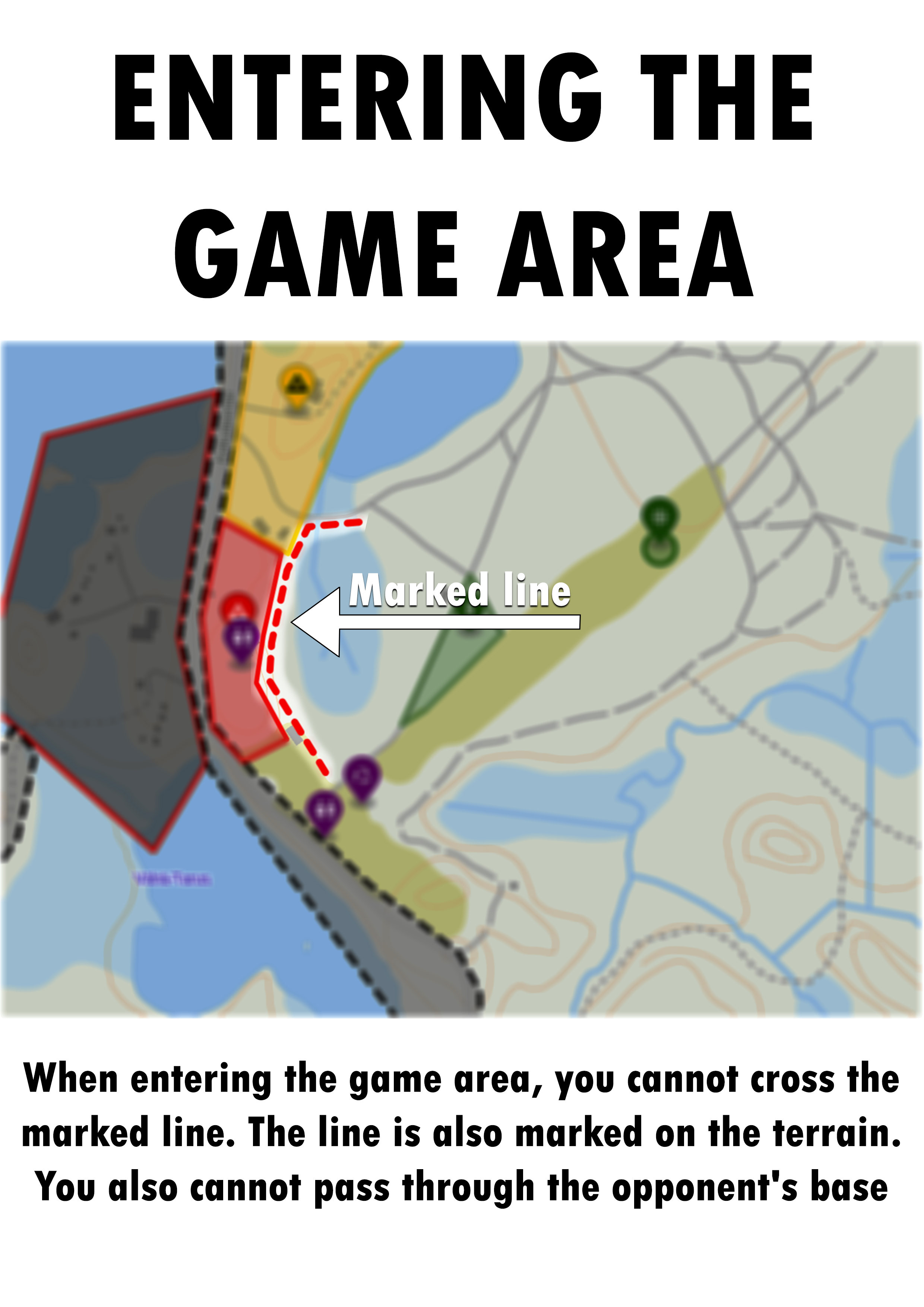 Entering the game area